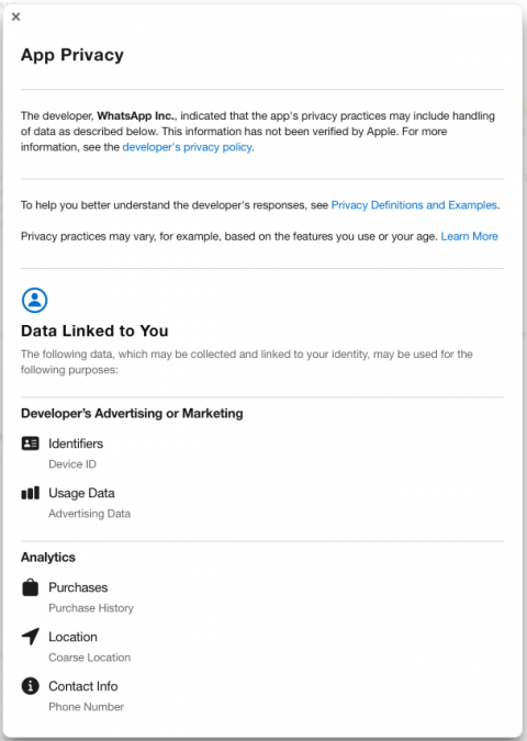 I'm leaving Facebook, WhatsApp Data Collection